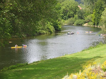 canoes on the river Creuse at Barrou