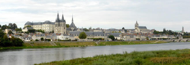View of Blois over the river Blois