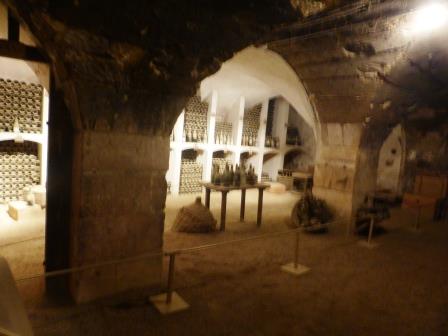 wine cellar at Chateau de Valencay France