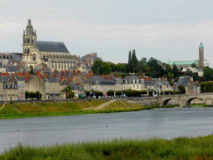 Blois on the banks of the river Loire