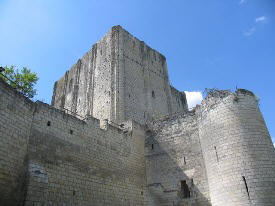 view of the dojon ramparts at Loches
