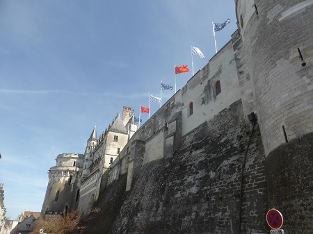 Chateau d'Amboise walls looking on to the river Loire