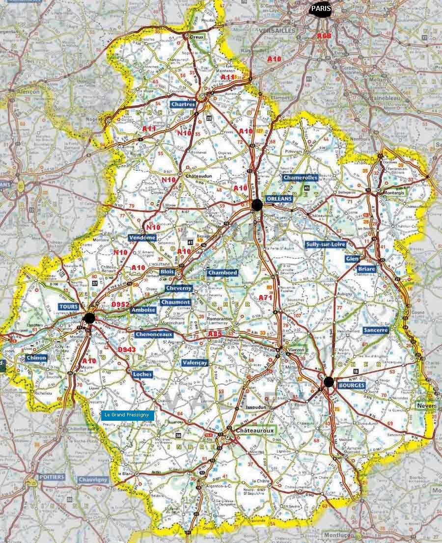 Map Of Loire Valley France