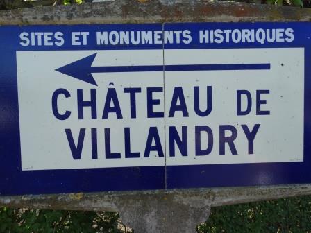Sign to chateau Villandry
