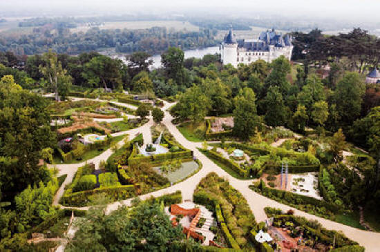 ariel view of Chaumont international garden festival