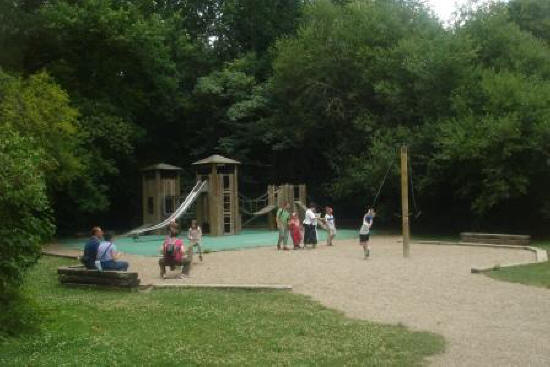 children playing at playground at Clos Luce