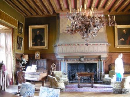 Interior of the chateau at Montresor in the Loire Valley