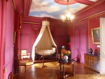 Prince Jeromes bedroom in Chateau Villandry in the Loire Valley in France