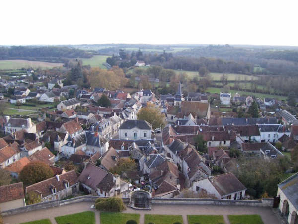 View of Le Grand Pressigny village from the chateau