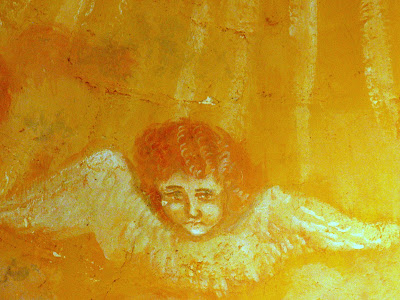  church of Cravant les Coteaux angel frescoe