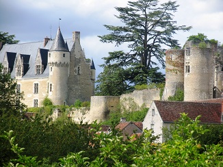 Looking at chateau  Montresor in the Loire Valley France