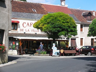 Cafe de la Ville in Montresor in the Loire Valley France