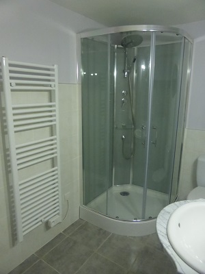 shower room in Loire Valley vacation rental  in Barrou showing large cubicle