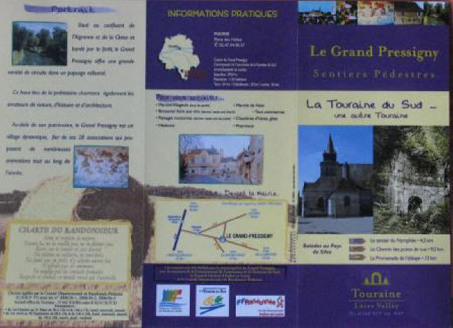 Self guiding walking,hiking leaflet for local walk in Loire