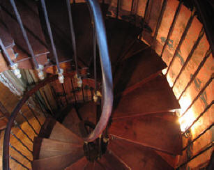 spiral staircase at chateau Montresor