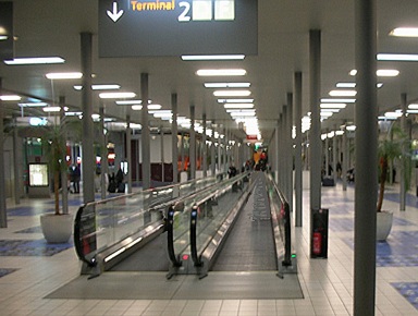 Moving walkways terminal 2 CDG Paris airport